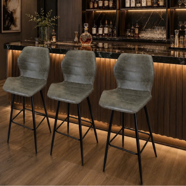 Ghế ngồi quầy bar chân sắt cố định cao cấp: SG - 4133 - $hienthicat